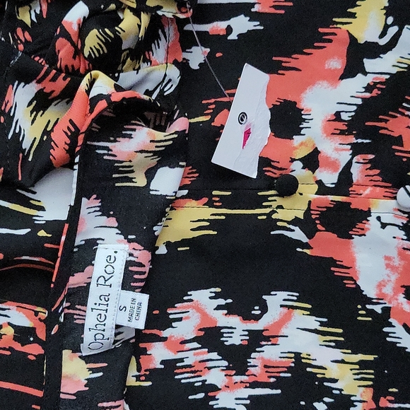 Ophelia Roe Multicolor Abstract Light Weight Tunic Tank Top S - Picture 5 of 7